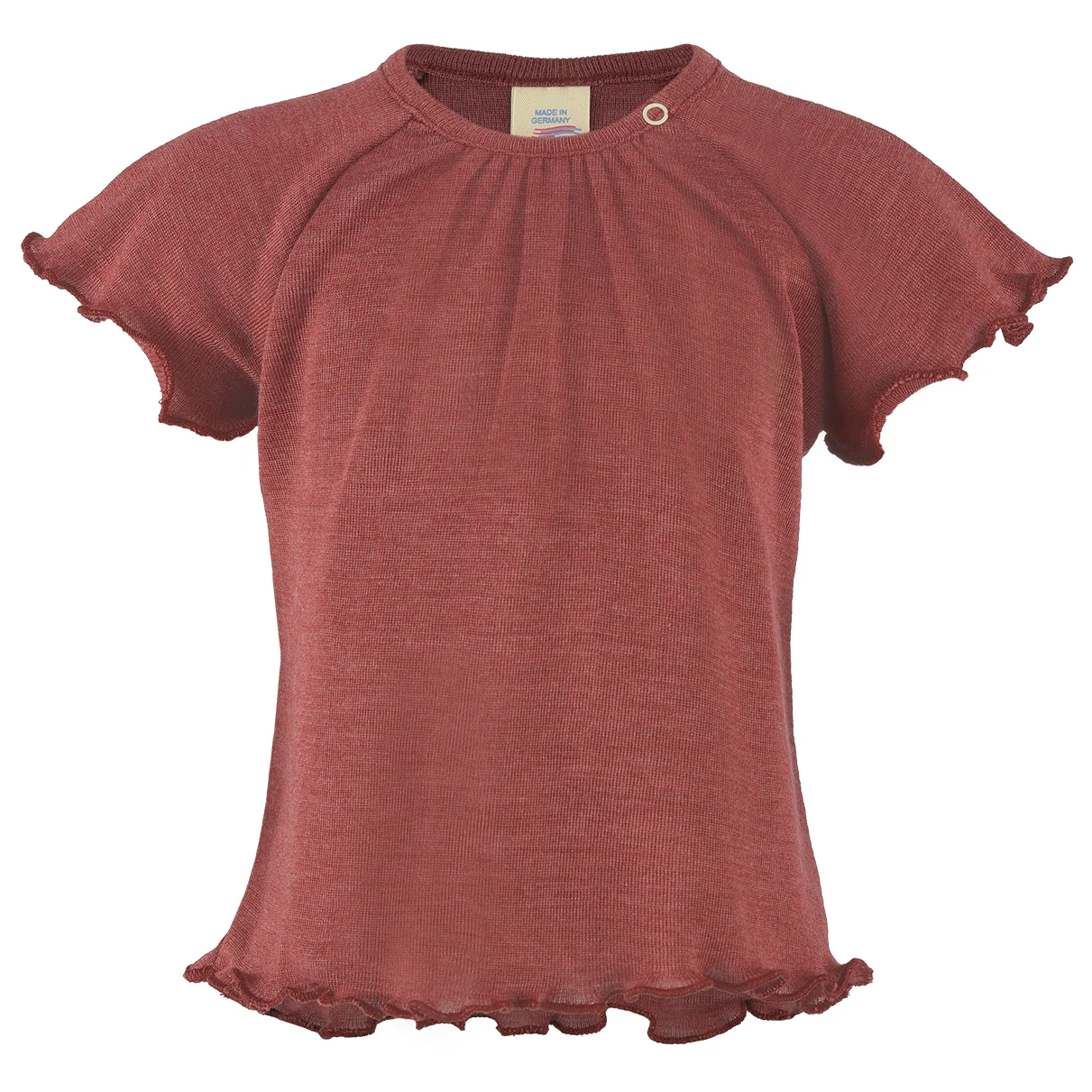 Engel Baby-Shirt S/S Gerüscht - Merinoshirt 1 Engel Baby-Shirt S/S Gerüscht - Merinoshirt