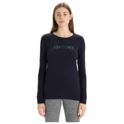 Icebreaker Women's 200 Oasis L/S Crewe Moon Phase - Merinounterwäsche -WinterSport Günstiges Geschäft icebreaker womens 200 oasis l s crewe moon phase merinounterwaesche detail 3